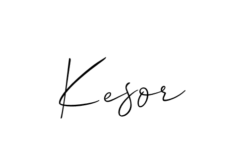 Allison_Script is a professional signature style that is perfect for those who want to add a touch of class to their signature. It is also a great choice for those who want to make their signature more unique. Get Kesor name to fancy signature for free. Kesor signature style 2 images and pictures png