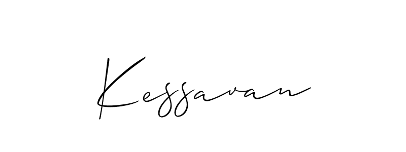 Use a signature maker to create a handwritten signature online. With this signature software, you can design (Allison_Script) your own signature for name Kessavan. Kessavan signature style 2 images and pictures png