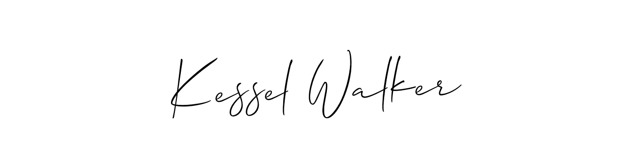 Use a signature maker to create a handwritten signature online. With this signature software, you can design (Allison_Script) your own signature for name Kessel Walker. Kessel Walker signature style 2 images and pictures png