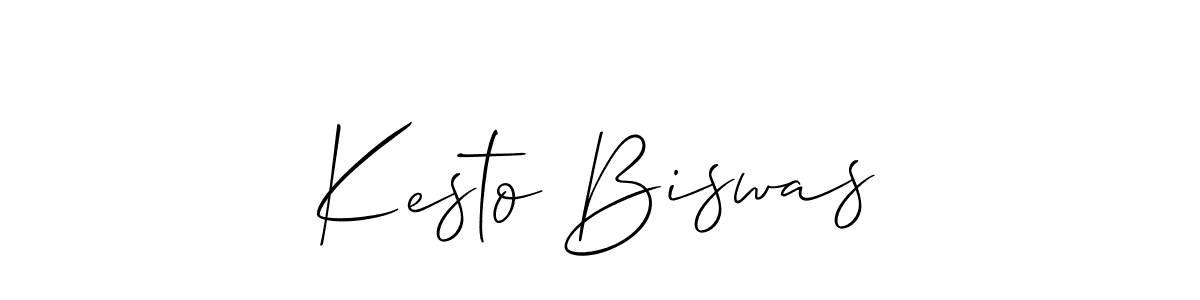 Use a signature maker to create a handwritten signature online. With this signature software, you can design (Allison_Script) your own signature for name Kesto Biswas. Kesto Biswas signature style 2 images and pictures png