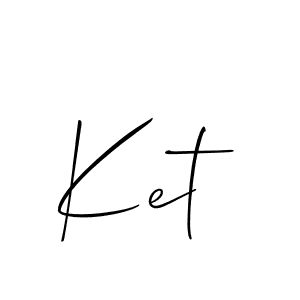 The best way (Allison_Script) to make a short signature is to pick only two or three words in your name. The name Ket include a total of six letters. For converting this name. Ket signature style 2 images and pictures png