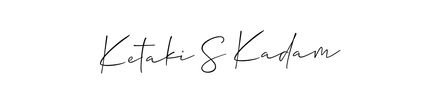 Once you've used our free online signature maker to create your best signature Allison_Script style, it's time to enjoy all of the benefits that Ketaki S Kadam name signing documents. Ketaki S Kadam signature style 2 images and pictures png