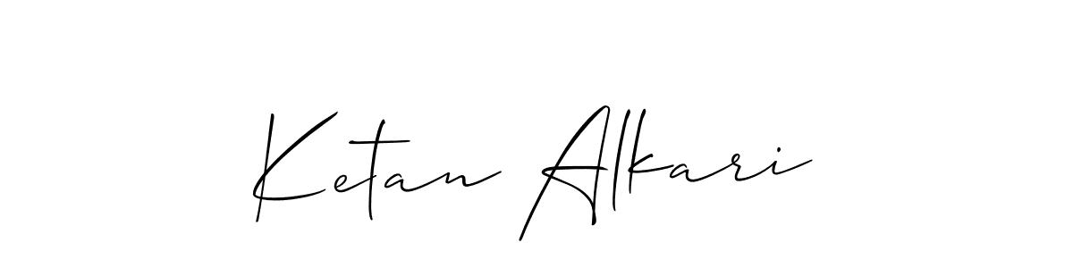 How to Draw Ketan Alkari signature style? Allison_Script is a latest design signature styles for name Ketan Alkari. Ketan Alkari signature style 2 images and pictures png