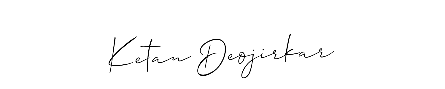 Use a signature maker to create a handwritten signature online. With this signature software, you can design (Allison_Script) your own signature for name Ketan Deojirkar. Ketan Deojirkar signature style 2 images and pictures png