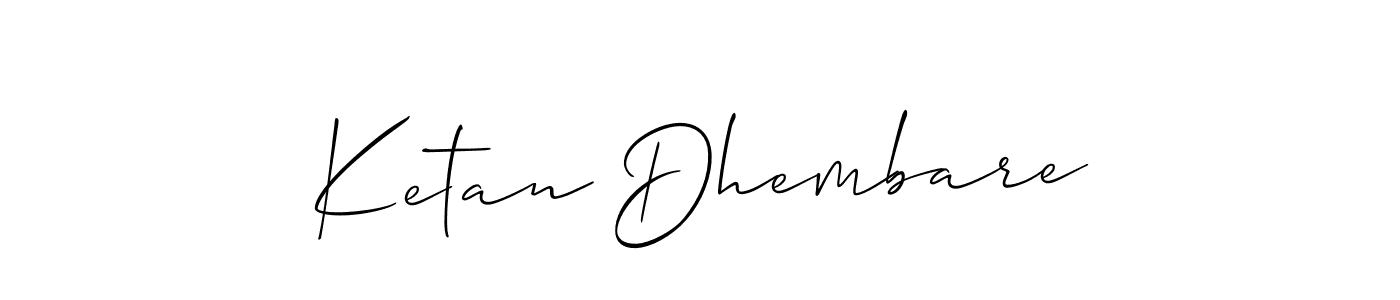 The best way (Allison_Script) to make a short signature is to pick only two or three words in your name. The name Ketan Dhembare include a total of six letters. For converting this name. Ketan Dhembare signature style 2 images and pictures png
