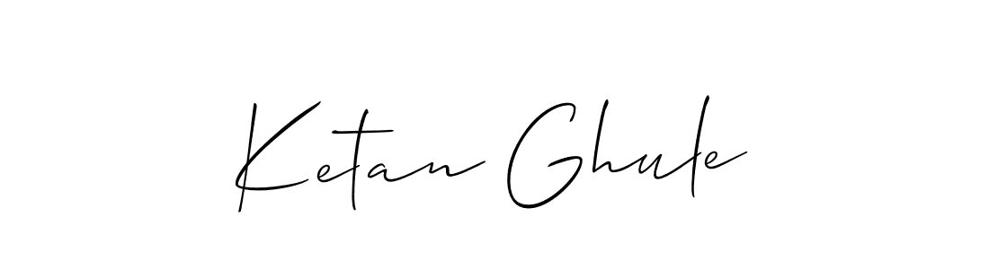 Create a beautiful signature design for name Ketan Ghule. With this signature (Allison_Script) fonts, you can make a handwritten signature for free. Ketan Ghule signature style 2 images and pictures png