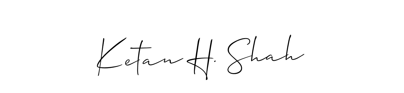 Design your own signature with our free online signature maker. With this signature software, you can create a handwritten (Allison_Script) signature for name Ketan H. Shah. Ketan H. Shah signature style 2 images and pictures png