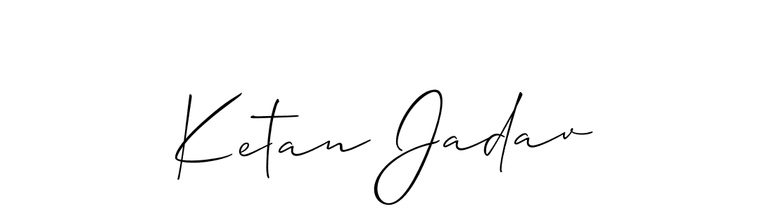 You should practise on your own different ways (Allison_Script) to write your name (Ketan Jadav) in signature. don't let someone else do it for you. Ketan Jadav signature style 2 images and pictures png