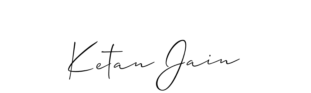 The best way (Allison_Script) to make a short signature is to pick only two or three words in your name. The name Ketan Jain include a total of six letters. For converting this name. Ketan Jain signature style 2 images and pictures png