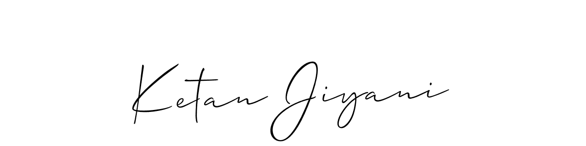 The best way (Allison_Script) to make a short signature is to pick only two or three words in your name. The name Ketan Jiyani include a total of six letters. For converting this name. Ketan Jiyani signature style 2 images and pictures png