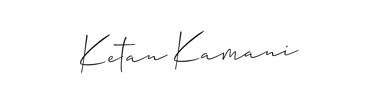 Best and Professional Signature Style for Ketan Kamani. Allison_Script Best Signature Style Collection. Ketan Kamani signature style 2 images and pictures png