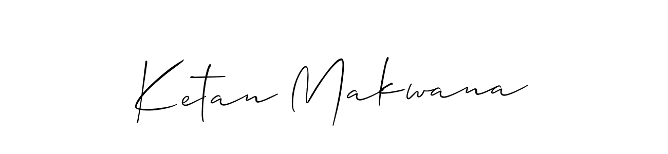 Use a signature maker to create a handwritten signature online. With this signature software, you can design (Allison_Script) your own signature for name Ketan Makwana. Ketan Makwana signature style 2 images and pictures png