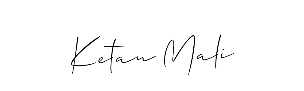 Also we have Ketan Mali name is the best signature style. Create professional handwritten signature collection using Allison_Script autograph style. Ketan Mali signature style 2 images and pictures png
