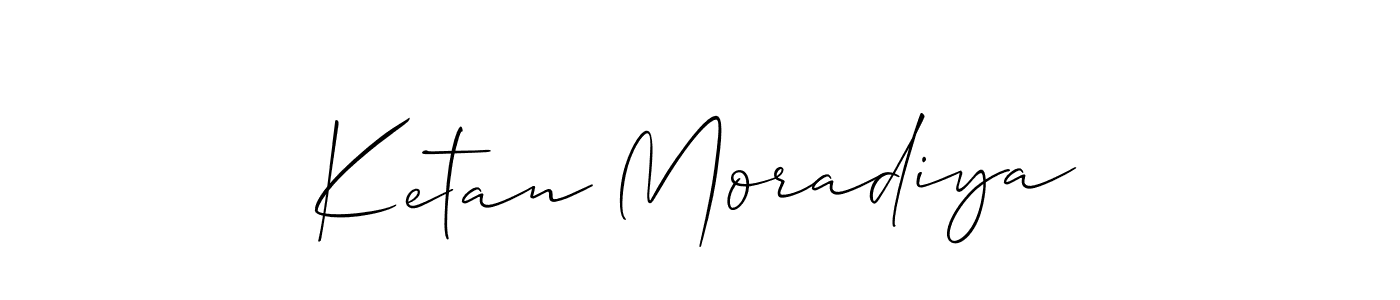 Ketan Moradiya stylish signature style. Best Handwritten Sign (Allison_Script) for my name. Handwritten Signature Collection Ideas for my name Ketan Moradiya. Ketan Moradiya signature style 2 images and pictures png