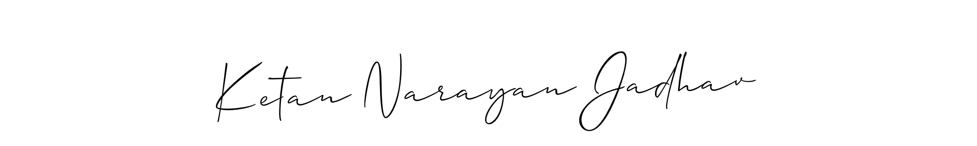 How to make Ketan Narayan Jadhav signature? Allison_Script is a professional autograph style. Create handwritten signature for Ketan Narayan Jadhav name. Ketan Narayan Jadhav signature style 2 images and pictures png