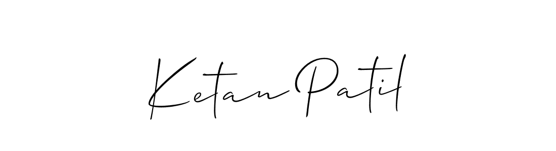 Use a signature maker to create a handwritten signature online. With this signature software, you can design (Allison_Script) your own signature for name Ketan Patil. Ketan Patil signature style 2 images and pictures png