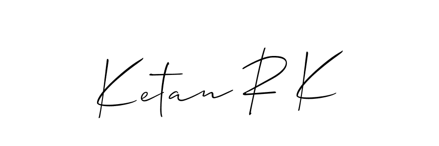 It looks lik you need a new signature style for name Ketan R K. Design unique handwritten (Allison_Script) signature with our free signature maker in just a few clicks. Ketan R K signature style 2 images and pictures png