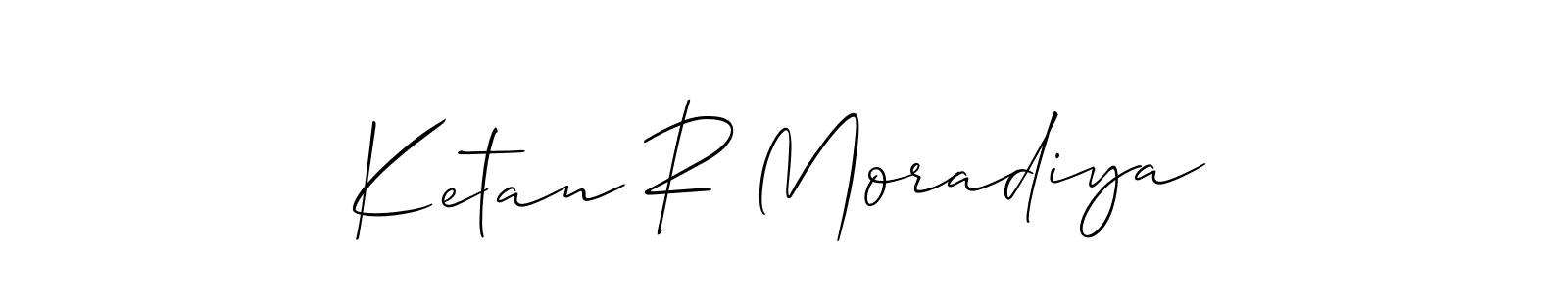 This is the best signature style for the Ketan R Moradiya name. Also you like these signature font (Allison_Script). Mix name signature. Ketan R Moradiya signature style 2 images and pictures png