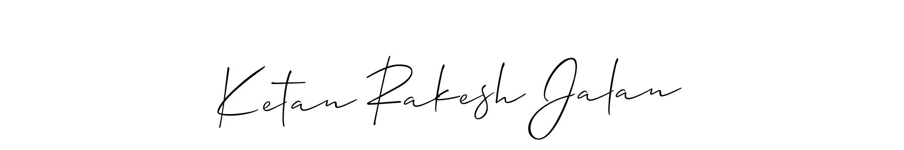 How to make Ketan Rakesh Jalan name signature. Use Allison_Script style for creating short signs online. This is the latest handwritten sign. Ketan Rakesh Jalan signature style 2 images and pictures png