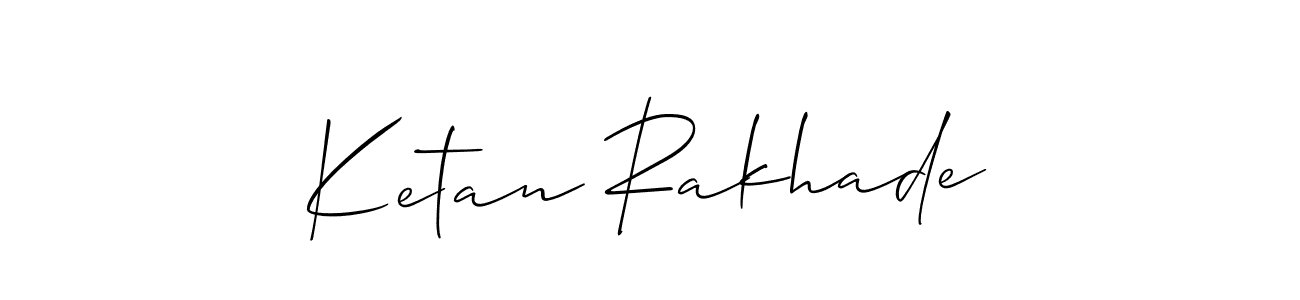 It looks lik you need a new signature style for name Ketan Rakhade. Design unique handwritten (Allison_Script) signature with our free signature maker in just a few clicks. Ketan Rakhade signature style 2 images and pictures png