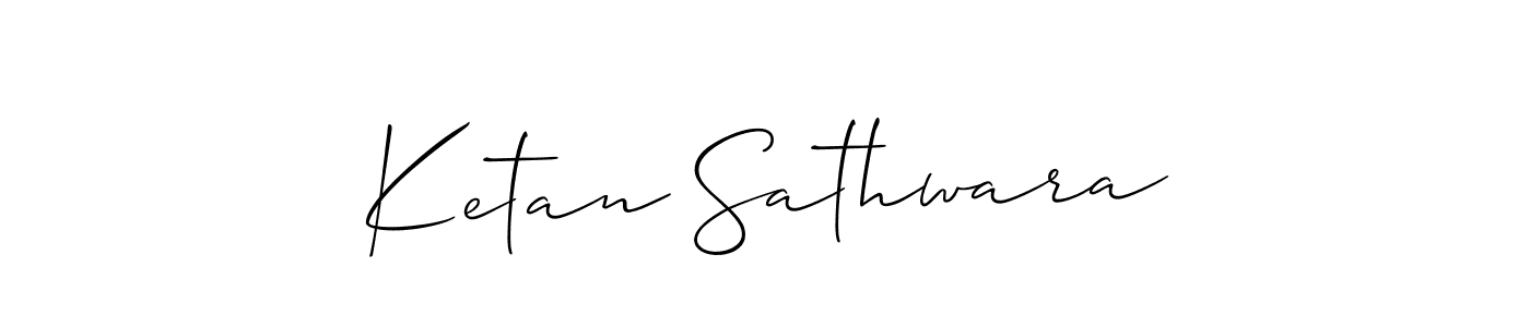 Ketan Sathwara stylish signature style. Best Handwritten Sign (Allison_Script) for my name. Handwritten Signature Collection Ideas for my name Ketan Sathwara. Ketan Sathwara signature style 2 images and pictures png