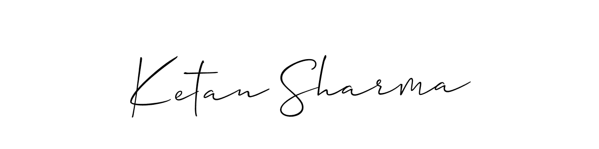 Design your own signature with our free online signature maker. With this signature software, you can create a handwritten (Allison_Script) signature for name Ketan Sharma. Ketan Sharma signature style 2 images and pictures png