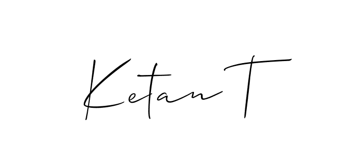 Best and Professional Signature Style for Ketan T. Allison_Script Best Signature Style Collection. Ketan T signature style 2 images and pictures png