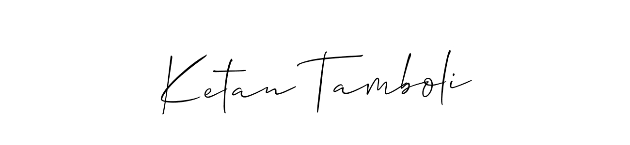 Make a short Ketan Tamboli signature style. Manage your documents anywhere anytime using Allison_Script. Create and add eSignatures, submit forms, share and send files easily. Ketan Tamboli signature style 2 images and pictures png