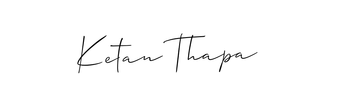 Ketan Thapa stylish signature style. Best Handwritten Sign (Allison_Script) for my name. Handwritten Signature Collection Ideas for my name Ketan Thapa. Ketan Thapa signature style 2 images and pictures png