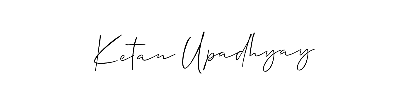 It looks lik you need a new signature style for name Ketan Upadhyay. Design unique handwritten (Allison_Script) signature with our free signature maker in just a few clicks. Ketan Upadhyay signature style 2 images and pictures png