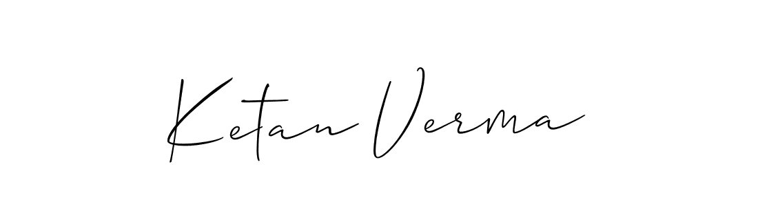 How to make Ketan Verma signature? Allison_Script is a professional autograph style. Create handwritten signature for Ketan Verma name. Ketan Verma signature style 2 images and pictures png