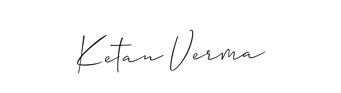 How to make Ketan Verma signature? Allison_Script is a professional autograph style. Create handwritten signature for Ketan Verma name. Ketan Verma signature style 2 images and pictures png