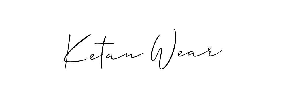 You should practise on your own different ways (Allison_Script) to write your name (Ketan Wear) in signature. don't let someone else do it for you. Ketan Wear signature style 2 images and pictures png