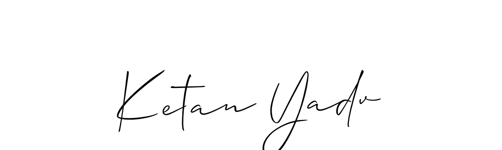 You should practise on your own different ways (Allison_Script) to write your name (Ketan Yadv) in signature. don't let someone else do it for you. Ketan Yadv signature style 2 images and pictures png
