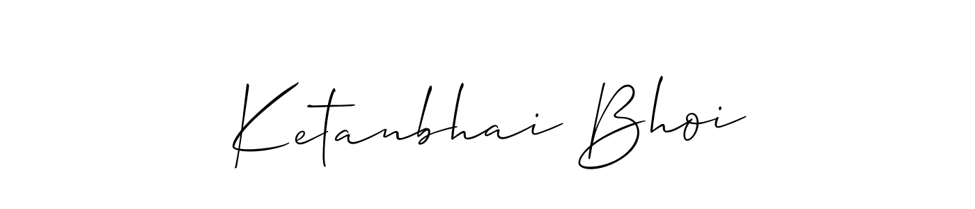 Make a beautiful signature design for name Ketanbhai Bhoi. With this signature (Allison_Script) style, you can create a handwritten signature for free. Ketanbhai Bhoi signature style 2 images and pictures png