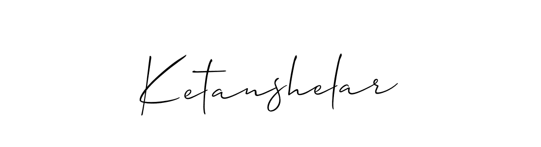 Make a beautiful signature design for name Ketanshelar. With this signature (Allison_Script) style, you can create a handwritten signature for free. Ketanshelar signature style 2 images and pictures png