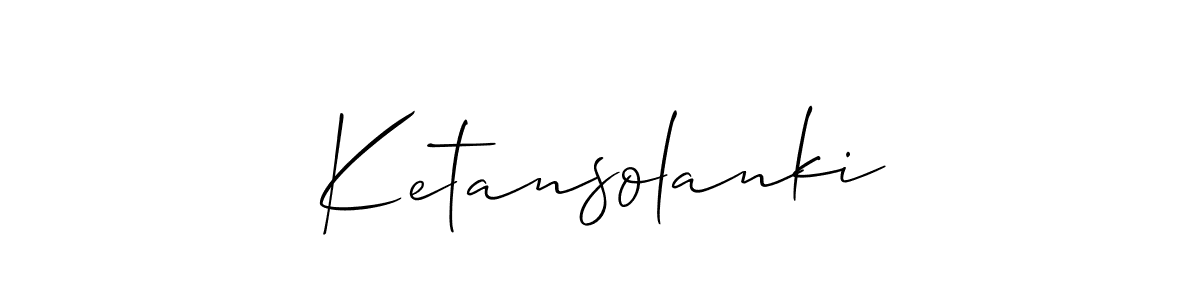 Create a beautiful signature design for name Ketansolanki. With this signature (Allison_Script) fonts, you can make a handwritten signature for free. Ketansolanki signature style 2 images and pictures png