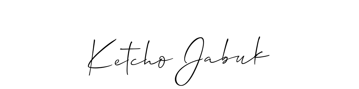 It looks lik you need a new signature style for name Ketcho Jabuk. Design unique handwritten (Allison_Script) signature with our free signature maker in just a few clicks. Ketcho Jabuk signature style 2 images and pictures png