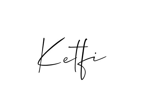 How to make Ketfi name signature. Use Allison_Script style for creating short signs online. This is the latest handwritten sign. Ketfi signature style 2 images and pictures png
