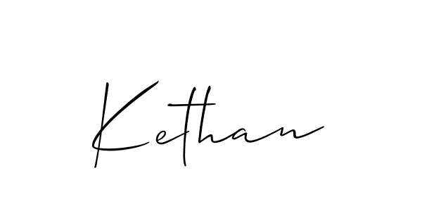 Create a beautiful signature design for name Kethan. With this signature (Allison_Script) fonts, you can make a handwritten signature for free. Kethan signature style 2 images and pictures png