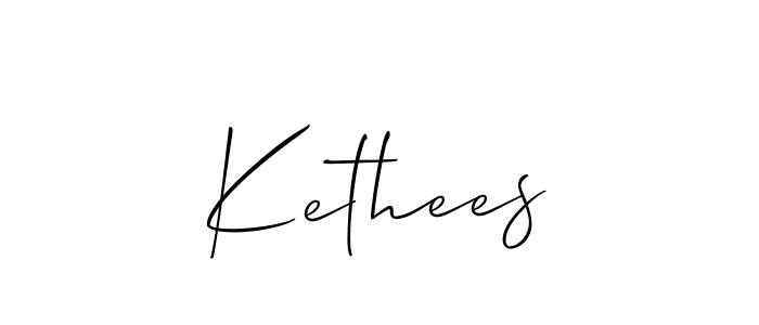 It looks lik you need a new signature style for name Kethees. Design unique handwritten (Allison_Script) signature with our free signature maker in just a few clicks. Kethees signature style 2 images and pictures png