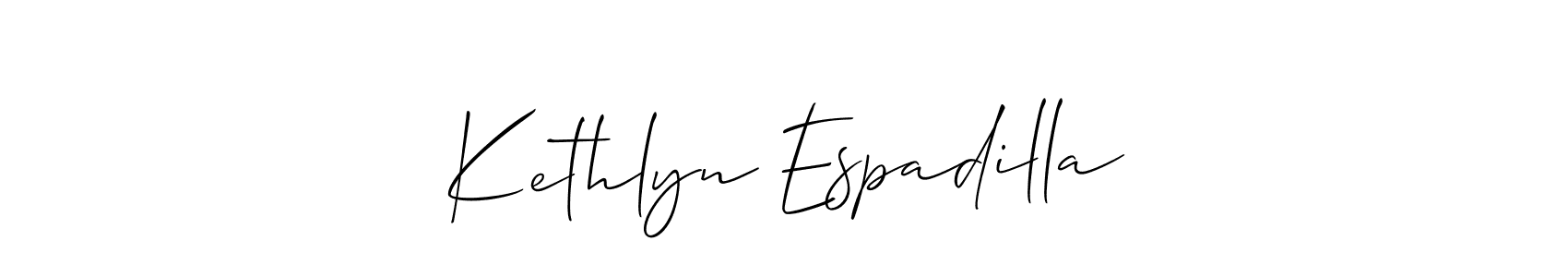 How to Draw Kethlyn Espadilla signature style? Allison_Script is a latest design signature styles for name Kethlyn Espadilla. Kethlyn Espadilla signature style 2 images and pictures png