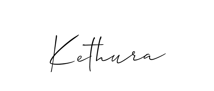 Design your own signature with our free online signature maker. With this signature software, you can create a handwritten (Allison_Script) signature for name Kethura. Kethura signature style 2 images and pictures png