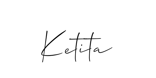 Make a short Ketita signature style. Manage your documents anywhere anytime using Allison_Script. Create and add eSignatures, submit forms, share and send files easily. Ketita signature style 2 images and pictures png