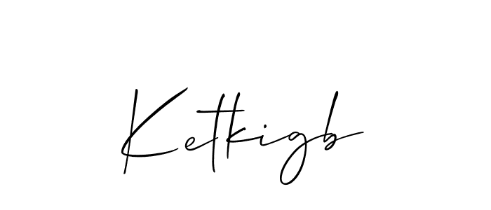 Design your own signature with our free online signature maker. With this signature software, you can create a handwritten (Allison_Script) signature for name Ketkigb. Ketkigb signature style 2 images and pictures png