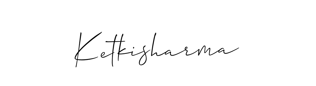 How to make Ketkisharma signature? Allison_Script is a professional autograph style. Create handwritten signature for Ketkisharma name. Ketkisharma signature style 2 images and pictures png