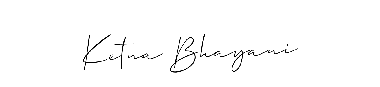 How to Draw Ketna Bhayani signature style? Allison_Script is a latest design signature styles for name Ketna Bhayani. Ketna Bhayani signature style 2 images and pictures png