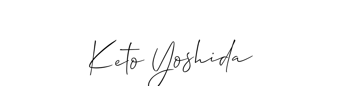Also we have Keto Yoshida name is the best signature style. Create professional handwritten signature collection using Allison_Script autograph style. Keto Yoshida signature style 2 images and pictures png