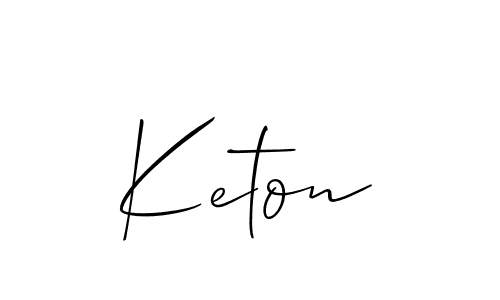 Make a beautiful signature design for name Keton. With this signature (Allison_Script) style, you can create a handwritten signature for free. Keton signature style 2 images and pictures png