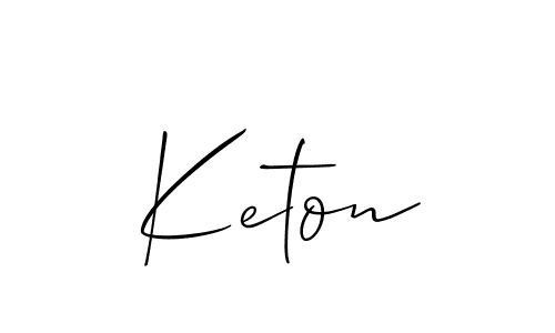 Make a beautiful signature design for name Keton. With this signature (Allison_Script) style, you can create a handwritten signature for free. Keton signature style 2 images and pictures png